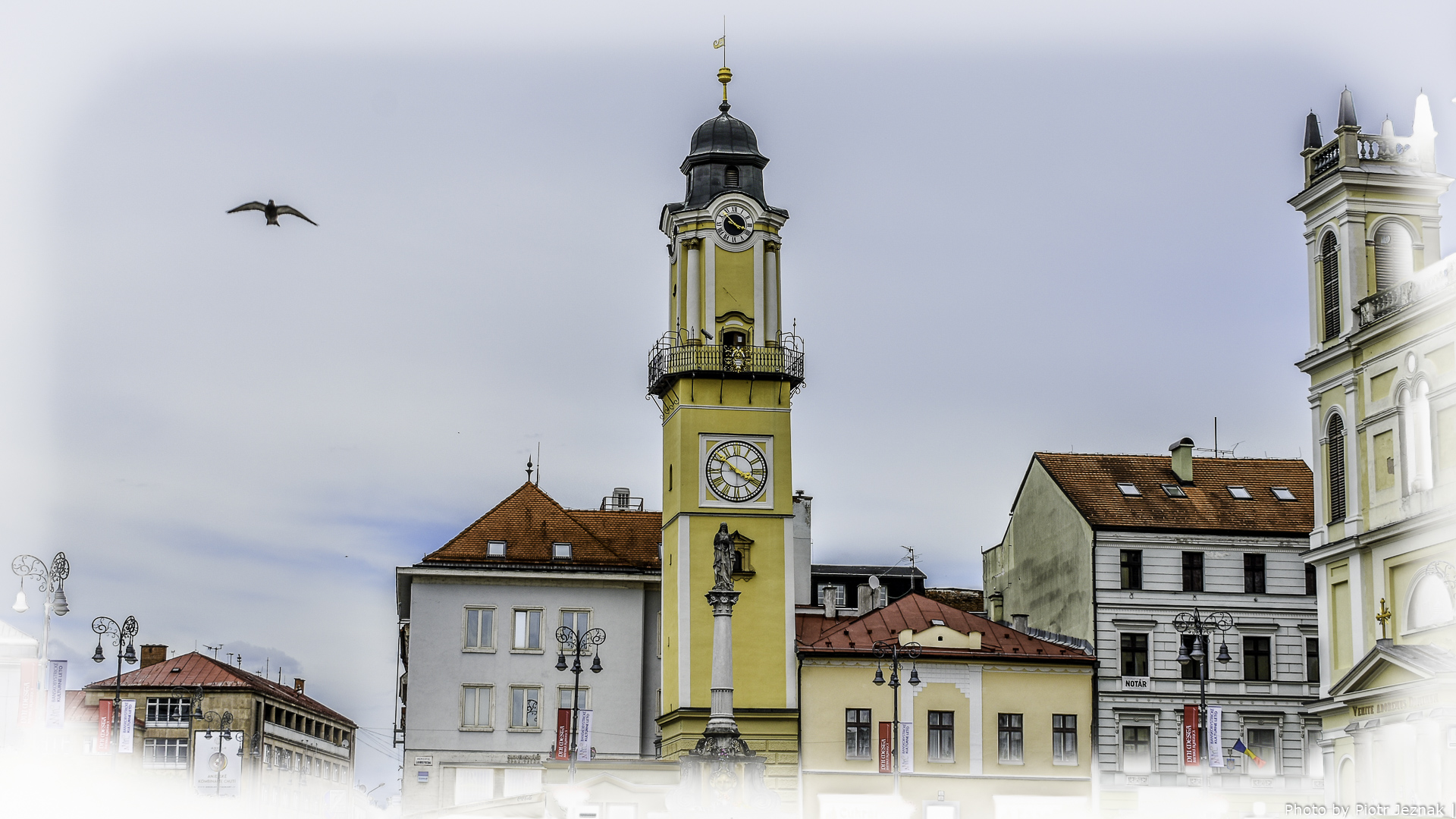 The Clock Tower at the Banska Bystrica's main square.